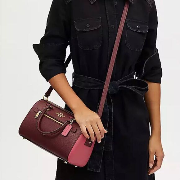 🔥🎁NWT! Coach ROWAN Satchel Handbag Colorblock Msrp:$350.00 - Picture 6 of 8